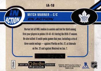 2017-18 O-Pee-Chee Platinum - In Action #IA-18 Mitch Marner Back