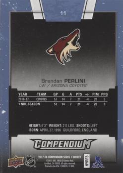2017-18 Upper Deck Compendium - Blue #11 Brendan Perlini Back