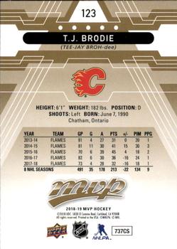 2018-19 Upper Deck MVP #123 T.J. Brodie Back