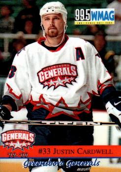 1999-00 Roox Greensboro Generals (ECHL) #18 Justin Cardwell Front