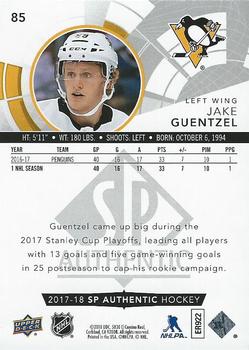 2017-18 SP Authentic - Limited Red #85 Jake Guentzel Back