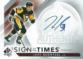 2017-18 SP Authentic - Sign of the Times #SOTT-JG Jake Guentzel Front