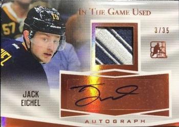2017-18 Leaf In The Game Used - In The Game Used Auto #GUA-JE1 Jack Eichel Front