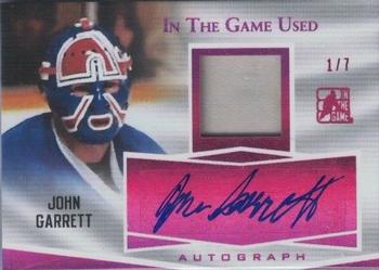 2017-18 Leaf In The Game Used - In The Game Used Auto Magenta #GUA-JG1 John Garrett Front
