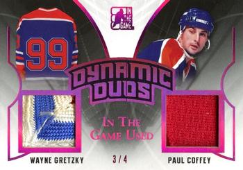 2017-18 Leaf In The Game Used - Dynamic Duos Prime Magenta #DDP-16 Wayne Gretzky / Paul Coffey Front