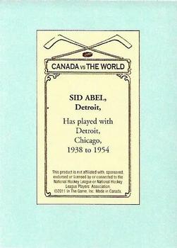 2011-12 In The Game Canada vs. The World - 100 Years of Hockey Card Collecting #40 Sid Abel Back