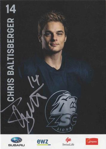 2015-16 ZSC Lions (NL) Autographs #NNO Chris Baltisberger Front