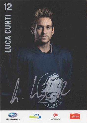 2015-16 ZSC Lions (NL) Autographs #NNO Luca Cunti Front