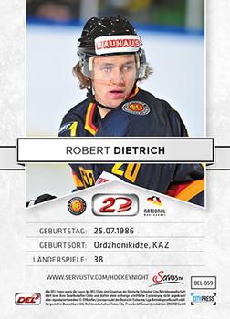 2013-14 Playercards Inside (DEL) #59 Robert Dietrich Back