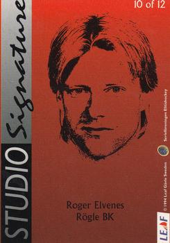1994-95 Leaf Elit Set (Swedish) - Studio Signatures #10 Roger Elvenes Back