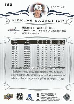 2018-19 Upper Deck #185 Nicklas Backstrom Back