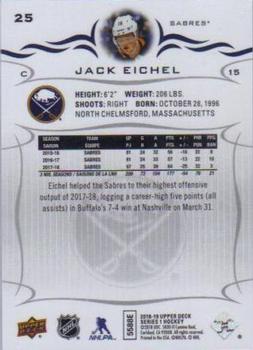 2018-19 Upper Deck #25 Jack Eichel Back