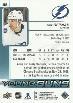 2018-19 Upper Deck #455 Erik Cernak Back