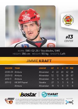 2012-13 HockeyAllsvenskan #ALLS-020 Jimmie Kraft Back