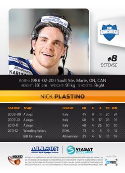 2012-13 HockeyAllsvenskan #ALLS-054 Nick Plastino Back