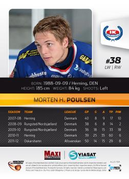 2012-13 HockeyAllsvenskan #ALLS-198 Morten Poulsen Back