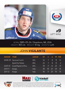 2012-13 HockeyAllsvenskan #ALLS-204 John Vigilante Back