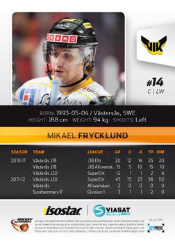 2012-13 HockeyAllsvenskan #ALLS-295 Mikael Frycklund Back