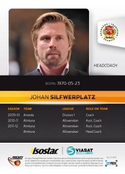 2012-13 HockeyAllsvenskan #ALLS-326 Johan Silfwerplatz Back