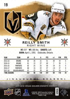 2017-18 Upper Deck Vegas Golden Knights Inaugural Season #19 Reilly Smith Back