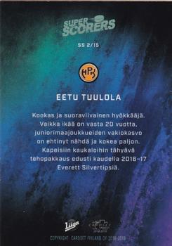 2018-19 Cardset Finland - Super Scorers #SS 2 Eetu Tuulola Back