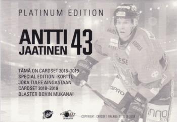 2018-19 Cardset Finland - Limited Edition Series 1 #NNO Antti Jaatinen Back