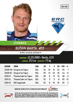 2013-14 Playercards Premium Serie Update (DEL) #486 Bjorn Barta Back