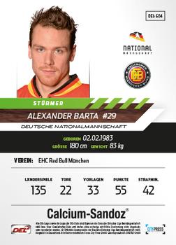2013-14 Playercards Premium Serie Update (DEL) #604 Alexander Barta Back