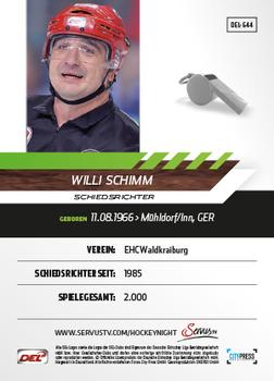 2013-14 Playercards Premium Serie Update (DEL) #644 Willi Schimm Back