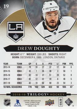 2018-19 Upper Deck Trilogy #19 Drew Doughty Back