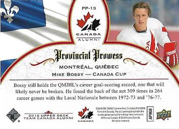 2018 Upper Deck Team Canada Juniors - Provincial Prowess #PP-13 Mike Bossy Back