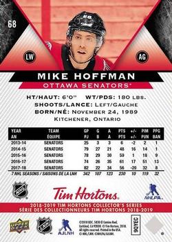 2018-19 Upper Deck Tim Hortons #68 Mike Hoffman Back