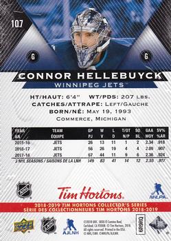 2018-19 Upper Deck Tim Hortons #107 Connor Hellebuyck Back