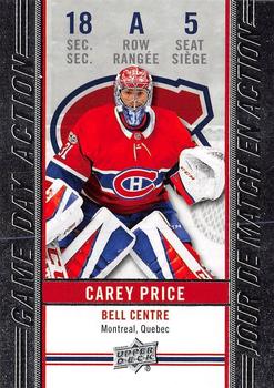 2018-19 Upper Deck Tim Hortons - Game Day Action #GDA-5 Carey Price Front