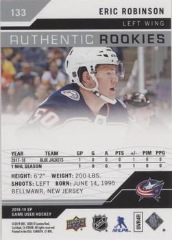 2018-19 SP Game Used #133 Eric Robinson Back