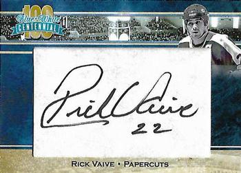 2016 President's Choice Blue and White Centennial - Papercuts #NNO Rick Vaive Front