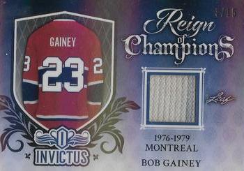2017-18 Leaf Invictus - Reign of Champions Relics #RC-04 Bob Gainey Front