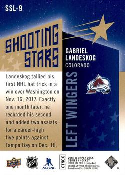 2018-19 Upper Deck - Shooting Stars Left Wingers #SSL-9 Gabriel Landeskog Back