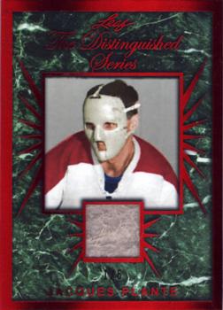 2017-18 Leaf - The Distinguished Series Relics Red #DSM-07 Jacques Plante Front