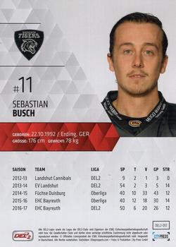 2017-18 Playercards (DEL2) #51 Sebastian Busch Back