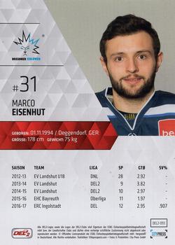 2017-18 Playercards (DEL2) #93 Marco Eisenhut Back