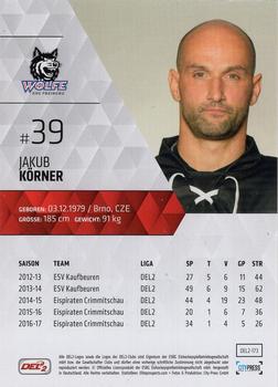 2017-18 Playercards (DEL2) #173 Jakub Korner Back