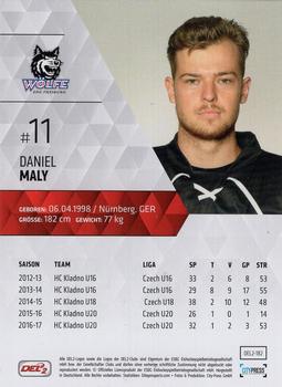 2017-18 Playercards (DEL2) #182 Daniel Maly Back