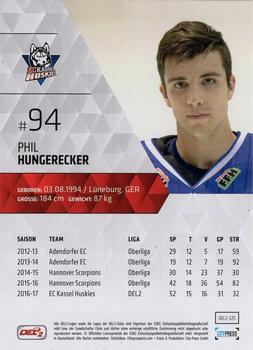 2017-18 Playercards (DEL2) #225 Phil Hungerecker Back