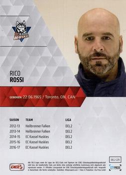 2017-18 Playercards (DEL2) #229 Rico Rossi Back