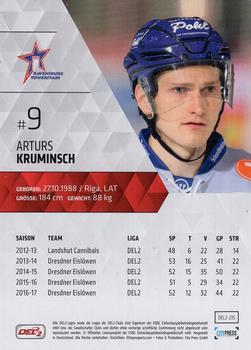2017-18 Playercards (DEL2) #235 Arturs Kruminsch Back
