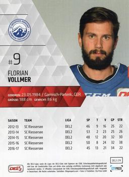 2017-18 Playercards (DEL2) #274 Florian Vollmer Back