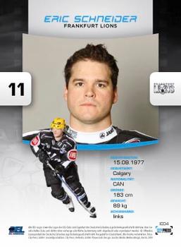 2009-10 Playercards Hauptserie (DEL) - Ice Carvers #IC04 Eric Schneider Back