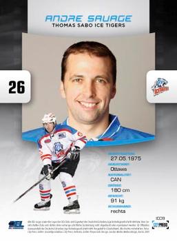 2009-10 Playercards Hauptserie (DEL) - Ice Carvers #IC09 Andre Savage Back