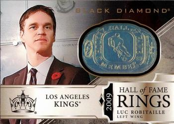 2018-19 Upper Deck Black Diamond - Hall of Fame Rings Gold Spectrum #HR-LU Luc Robitaille Front